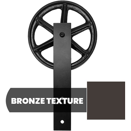 Ekena Millwork Exterior Dummy Roller Series Wagon Wheel Hanger w/ Bolts, Bronze Texture GB6004ERWBZ